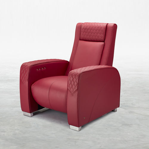 Poltrona per cinema in pelle - ÉVO - KARLSSON SEATING LTD. - per uso residenziale / rossa / con poggiatesta