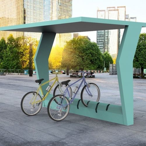 Pensilina per biciclette con copertura in policarbonato - ABR ESTAÇÃO - Veco Urban Design - in acciaio / per spazi pubblici / per zone urbane