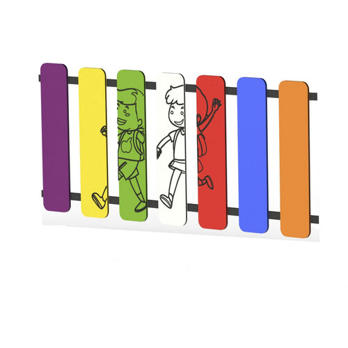 Recinzione a sbarre - VED LP 01 - Veco Urban Design - per parco giochi / in acciaio / in polietilene