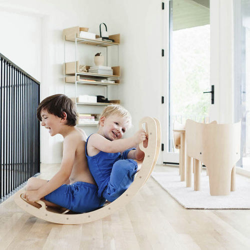 Cavallo a dondolo in legno compensato - PlayArch  - All Circles - in betulla