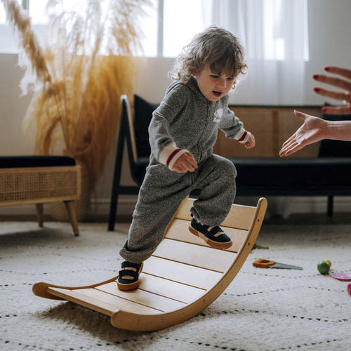 Cavallo a dondolo in legno compensato - PlayBoard  - All Circles - in betulla