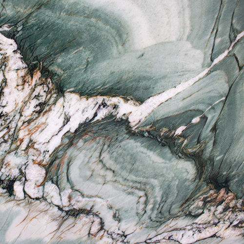 Lastra in pietra in quarzite - BOTANIOC GREEN WAVE - Fiorantina Stone - per interni / levigata / bianca