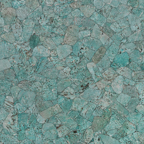 Lastra in pietra in quarzo - AMAZONITE GRAPHEN - Fiorantina Stone - per interni / levigata / verde