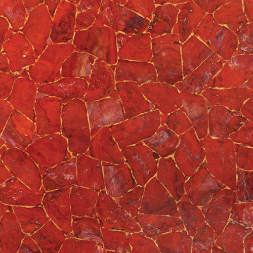 Lastra in pietra in quarzo - JASPER RED - Fiorantina Stone - per pavimento / levigata / rossa