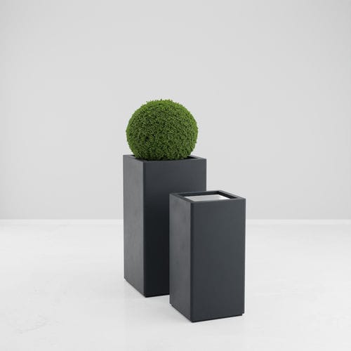 Vaso da giardino in poliestere - CHLORIS - ARTEPOT - in fibra di vetro / in resina / quadrato