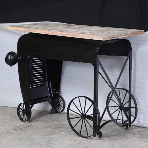 Consolle vintage - TRACTOR  - GrandDécor - in legno / con supporto in metallo / rettangolare