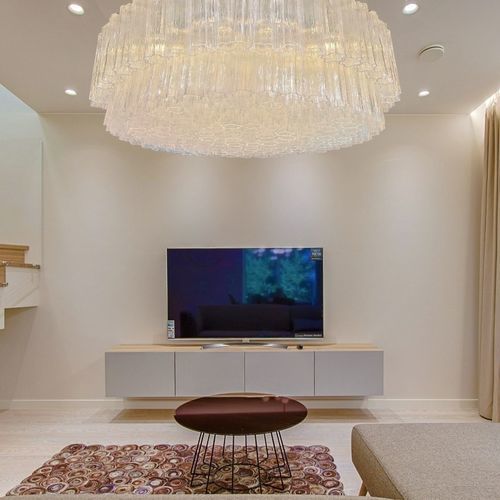 Lampadario contemporaneo - TRONCHI - SimoEng SRLS - in vetro / in vetro di Murano / in metallo