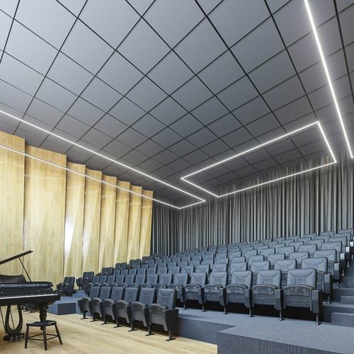 Controsoffitto in lana di vetro - DOVE SYSTEM - Endafon - in pannelli / per ufficio / per sala conferenze