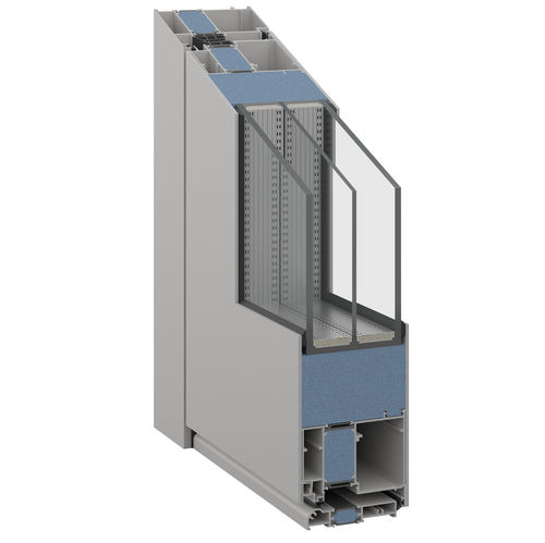 Porta d'ingresso - INOFORM F85D - INTERPLASTGROUP - in vetro / in alluminio / a libro