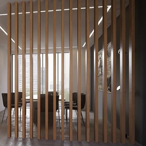 Rete frangivista a lamelle - BATTENS 50 - ForMe - in alluminio estruso / aspetto legno / a effetto dimensionale