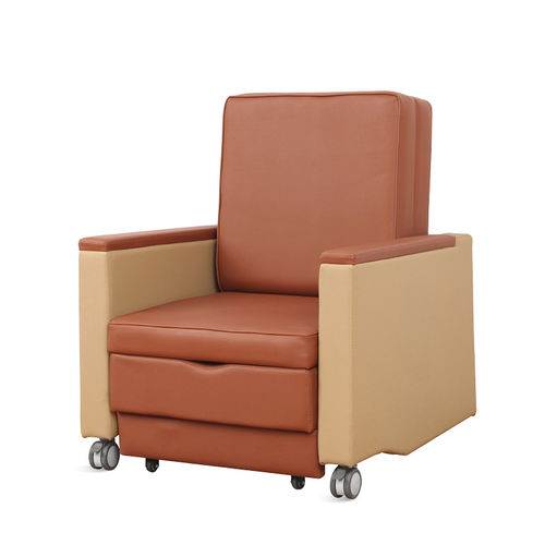Poltrona medica in poliuretano - SKE001-12 - Healthward - con rotelle / manuale / beige