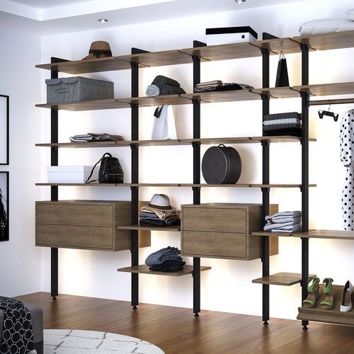 Scaffale murale - KITLEEFT21 - SEED - contemporaneo / in metallo / in legno
