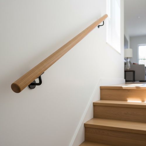 Corrimano in rovere - 42.5 - Woodspars - in legno massiccio / per scala mobile / per parapetto