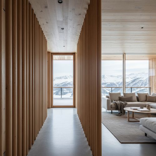 Pilastro in legno - Woodspars - in rovere / massello / non lavorato