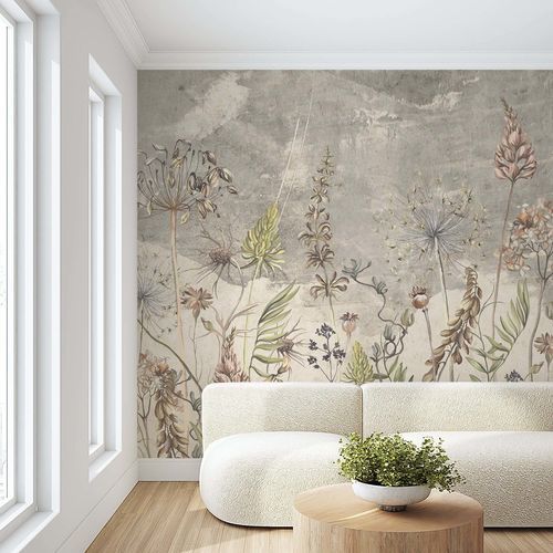 Carta da parati contemporanea - HERBIER VINTAGE - Kam et Leon - in cartone / in vinile / a righe