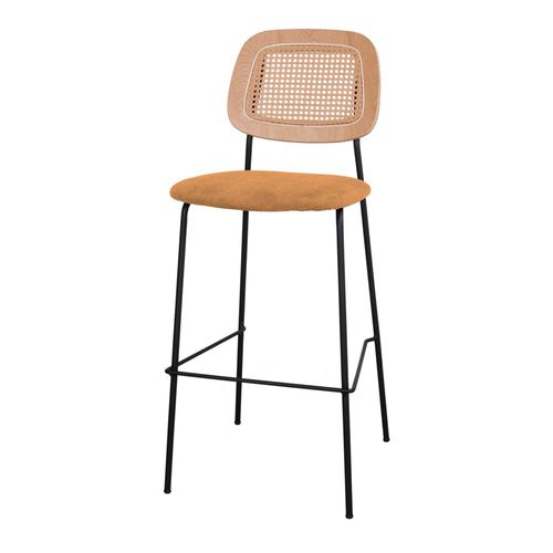 Sedia alta contemporanea - CARDINAL - MisterWils - da interno / in tessuto / in rattan sintetico