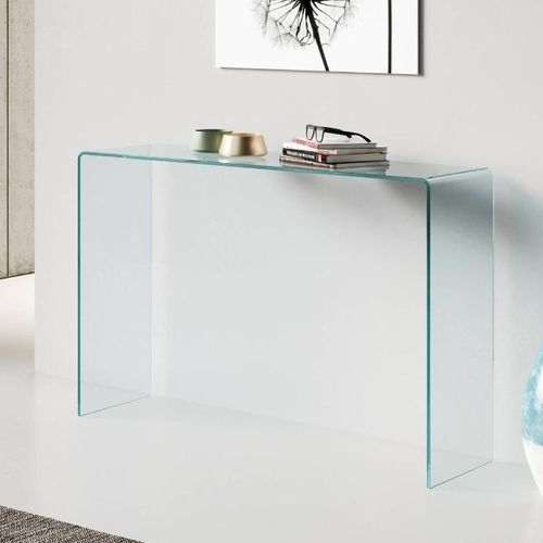 Consolle contemporanea - Smalle 120 - Itamoby - in vetro curvato / con supporto in vetro / rettangolare