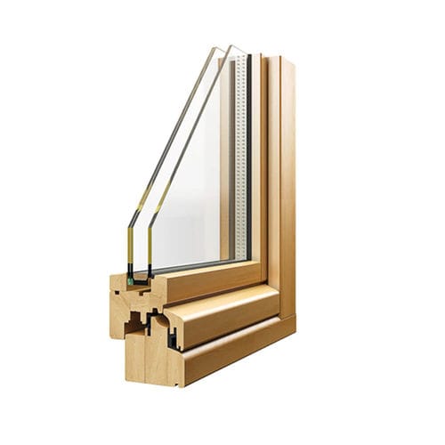 Finestra in vetro - DUAL SLIM - Caiframe - in legno / scorrevole / ad anta ribalta