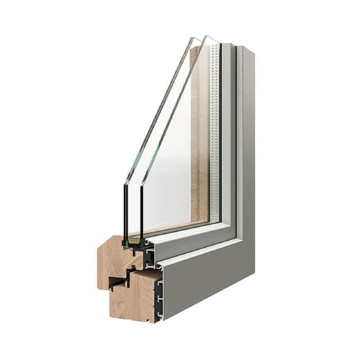 Finestra legno alluminio - SOLID - Caiframe - in alluminio / in vetro / in legno lamellare