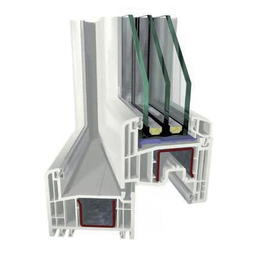 Finestra in PVC - SKIN - Caiframe - in vetro / a battente / a tripli vetri