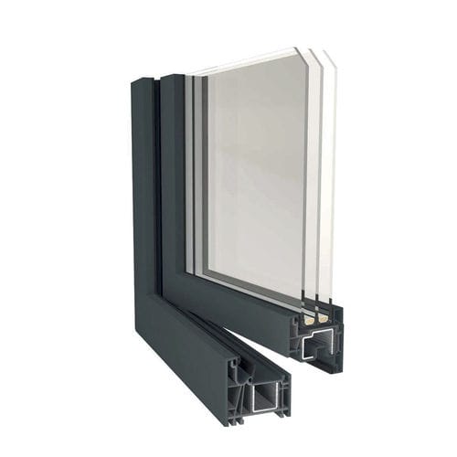 Finestra in PVC - SHINE - Caiframe - a battente / a tripli vetri / a 2 ante