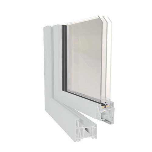 Finestra in PVC - SHINE LIGHT - Caiframe - a ghigliottina / a 2 ante / bianca