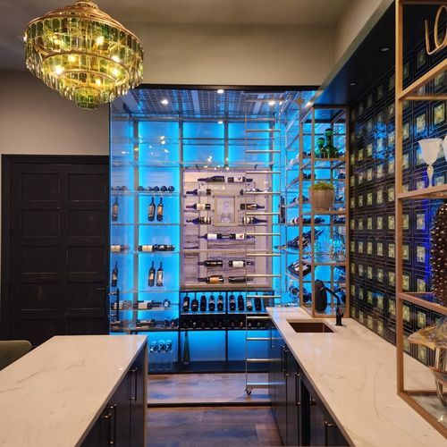Cantinetta di servizio - RHODES VILLA - Dragon Cellars S.L - da incasso / in vetro / con due vetrate