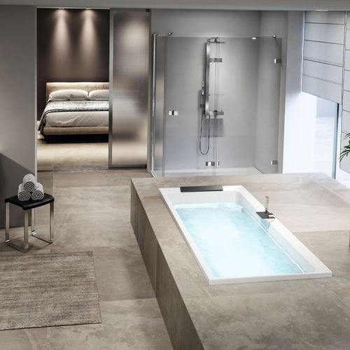 Vasca da bagno per ambiente abitativo - DIVINA - NOVELLINI - in acrilico / contemporanea / profonda