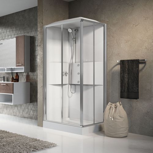 Parete doccia scorrevole - MEDIA 2.0 A100X80 - NOVELLINI - fissa / rettangolare / d'angolo