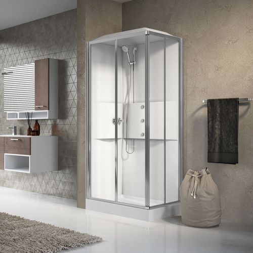 Parete doccia scorrevole - MEDIA 2.0 A100X70 - NOVELLINI - rettangolare / d'angolo / in vetro temprato