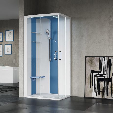 Parete doccia scorrevole - SKILL A100X80 - NOVELLINI - fissa / rettangolare / d'angolo