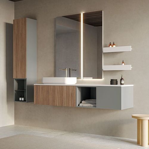 Mobile da bagno tutto in uno - RELAX 2.0 - NOVELLINI - design minimalista / per uso residenziale / contract