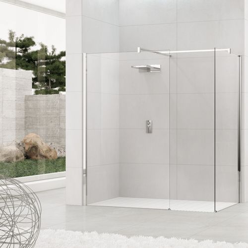 Parete doccia fissa - KUADRA H+H - NOVELLINI - rettangolare / d'angolo / in vetro temprato