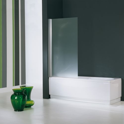 Sopravasca battente - AURORA 1 - NOVELLINI - reversibile / in vetro temprato / con un pannello
