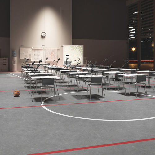 Pavimentazione sportiva da interno - TARAFLEX® MULTI-USE  - Gerflor - Contract Sport & Contract Flooring - minerale / per attività sportiva / per sale polivalenti