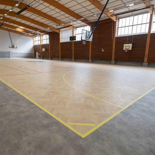 Pavimentazione sportiva da interno - TARAFLEX® EVOLUTION DRYTEX  - Gerflor - Contract Sport & Contract Flooring - minerale / per scuola / per sale polivalenti