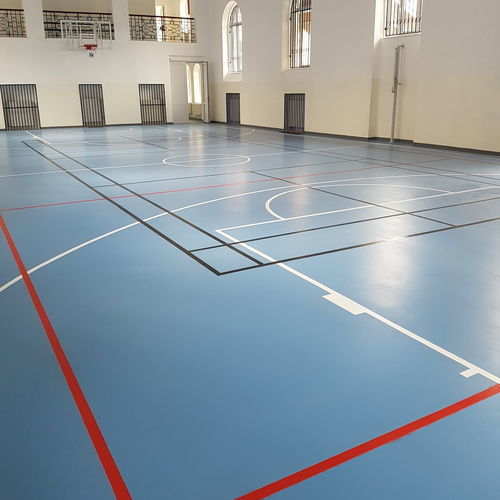 Pavimentazione sportiva da interno - TARAFLEX® PERFORMANCE DRYTEX  - Gerflor - Contract Sport & Contract Flooring - minerale / per scuola / per ginnasio