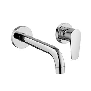 Miscelatore per lavabo - PARALLEL : 47..208  - Paini - da parete / in metallo cromato / da bagno