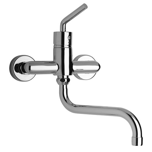 Miscelatore da parete - PIXEL : 81..501 - Paini - in metallo cromato / da cucina / 2 fori