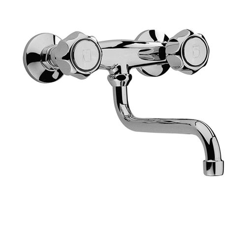 Miscelatore doppio comando da parete - ARNO : 37..501 - Paini - in metallo cromato / da cucina / 2 fori