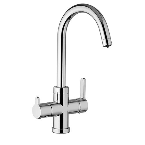 Miscelatore doppio comando da appoggio - 92..6433V11 - Paini - in metallo cromato / da cucina / 3 fori