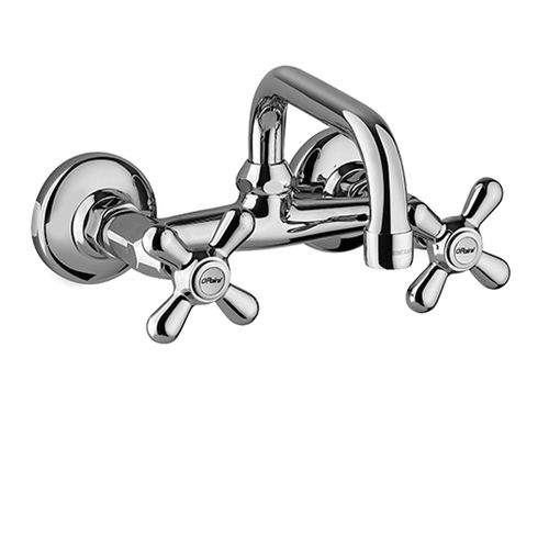Miscelatore doppio comando da parete - LIBERTY : 17..502 - Paini - in metallo / da cucina / 2 fori