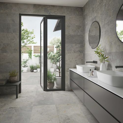 Piastrella in gres porcellanato - DSTONE - CERAMICAS APARICI - levigata / da interno / da esterno