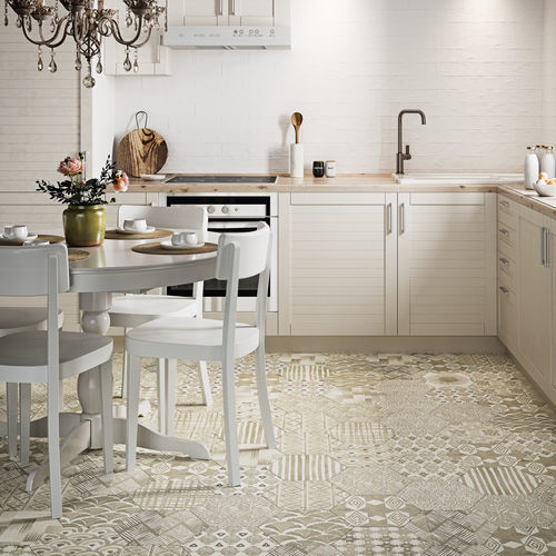 Piastrella esagonale in gres porcellanato - TEX - CERAMICAS APARICI - opaca / da interno / da cucina