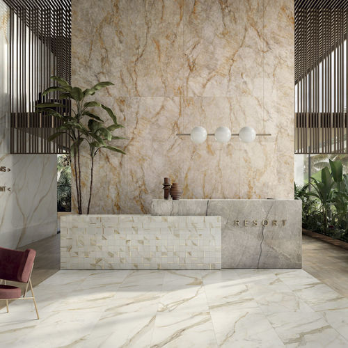 Piastrella in gres porcellanato - CRYSTAL DELIGHT - CERAMICHE CAESAR - levigata / lucida / da interno