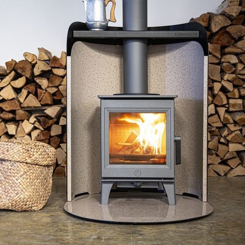 Stufa a legna - Cranmore 3 - CHARNWOOD - 0 - 5 kW / a pavimento / contemporanea