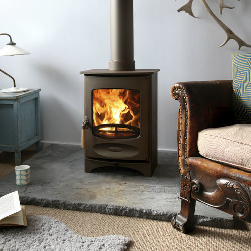 Stufa a legna - C-Four - CHARNWOOD - 0 - 5 kW / da appoggio / contemporanea