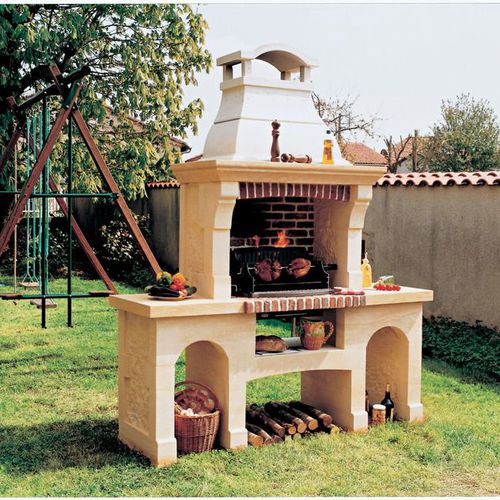 Barbecue a legna - MADIRAN - Cheminées de Chazelles - fisso / in pietra