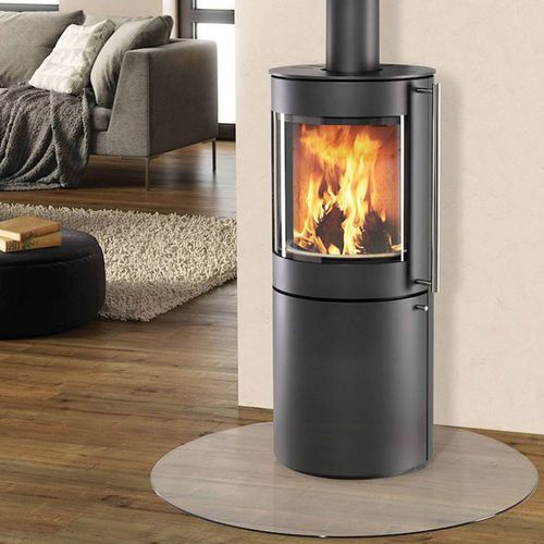 Stufa a legna - ASPIN  - Cheminées de Chazelles - 7 kW / contemporanea / in acciaio