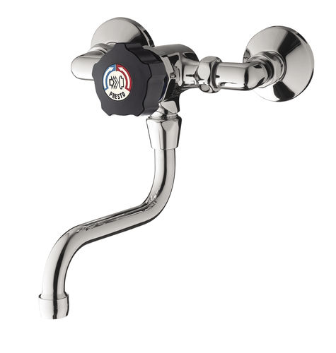 Miscelatore per lavandino - 3500 : 35808  - PRESTO - da parete / temporizzato / in ottone cromato
